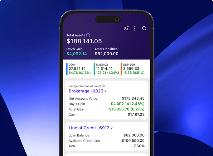 Line of Credit Mobile View